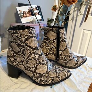 Snakeskin Ankle Boots